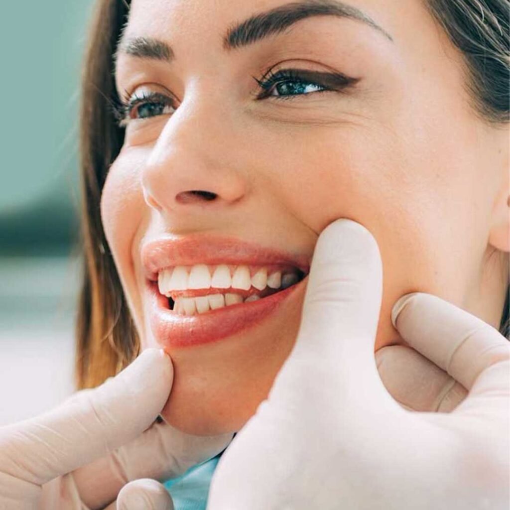 A patient receiving treatment for gum inflammation at Mission Dental Care in Oceanside, CA.